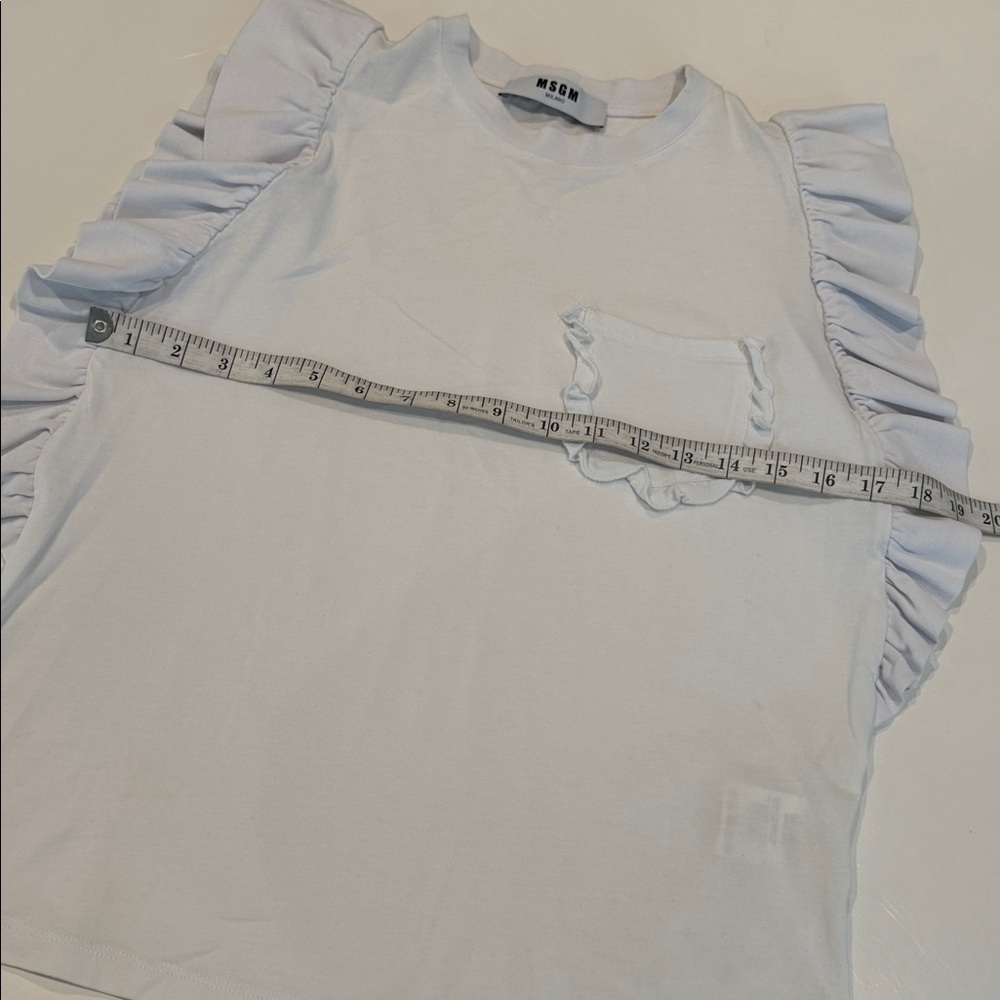 MSGM White Ruffle Top - Picture 5 of 12